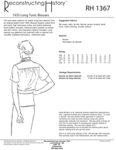 Load image into Gallery viewer, RH1367 — 1935 Long Tunic Blouses sewing pattern