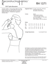 Load image into Gallery viewer, RH1371 — 1937 Satin Brassiere sewing pattern