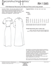 Load image into Gallery viewer, RH1385 — 1934 National Recovery Act blouse dress and coat sewing pattern