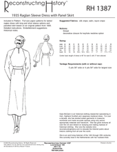 Load image into Gallery viewer, RH1387 — 1935 raglan dress sewing pattern