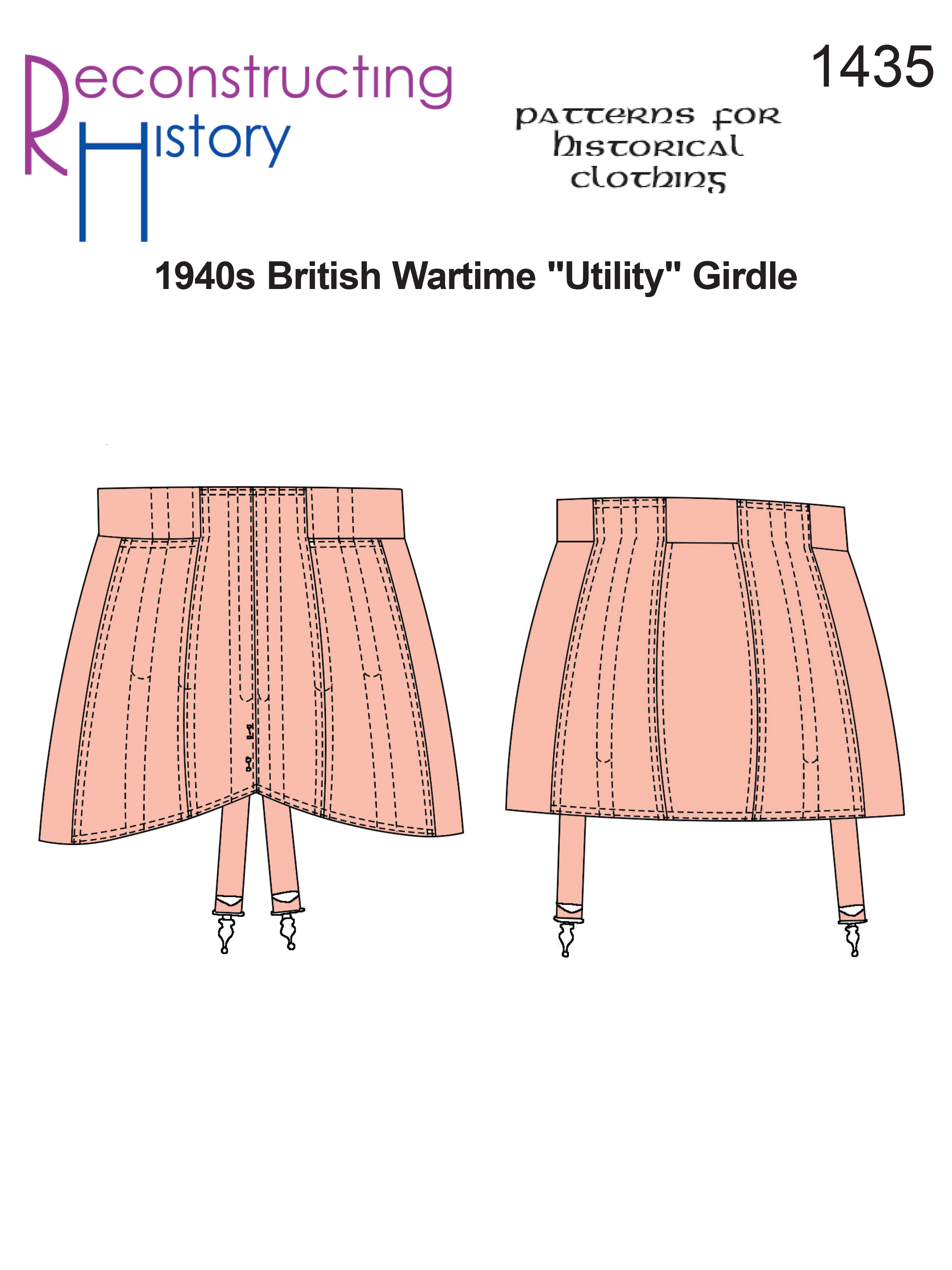 RH1435 — 1940s British Utility Girdle sewing pattern – Reconstructing  History