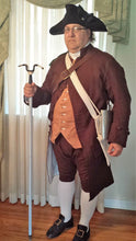 Load image into Gallery viewer, An RH customer models the Colonial Frock Coat he made with our RH803 sewing pattern