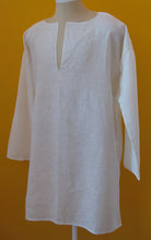 Load image into Gallery viewer, Shirt made with RH024, our sewing pattern for men's 14th century accessories