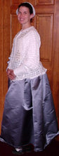 Load image into Gallery viewer, Kass models the 17th century woman's jacket and petticoat she made using our sewing pattern RH101