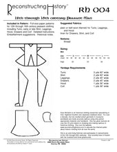 Load image into Gallery viewer, RH004 — 12th through 16th c Peasant Man sewing pattern