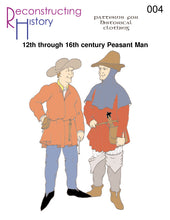 Load image into Gallery viewer, RH004 — 12th through 16th c Peasant Man sewing pattern