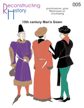 Load image into Gallery viewer, RH005 — 15th century Man's Gown sewing pattern