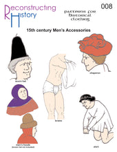 Load image into Gallery viewer, RH008 — 15th century Men's Accessories sewing pattern