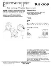 Load image into Gallery viewer, Back cover for RH009, our sewing pattern that helps you make undergarments and accessories for 15th century women