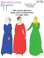 Load image into Gallery viewer, Medieval Cotehardie Kirtle Dress pattern cover