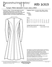 Load image into Gallery viewer, Back cover of our sewing pattern RH1013, 1910s Lady's Riding Coat