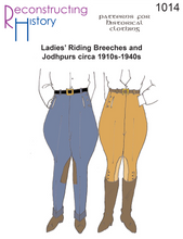 Load image into Gallery viewer, RH1014 — 1910s-1940s Ladies&#39; Riding Breeches or Jodhpurs sewing pattern
