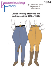Load image into Gallery viewer, RH1014 — 1910s-1940s Ladies' Riding Breeches or Jodhpurs sewing pattern