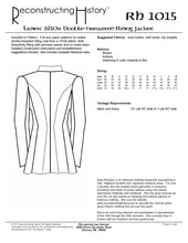 Load image into Gallery viewer, RH1015 — Ladies' 1910s Double-Breasted Riding Jacket sewing pattern