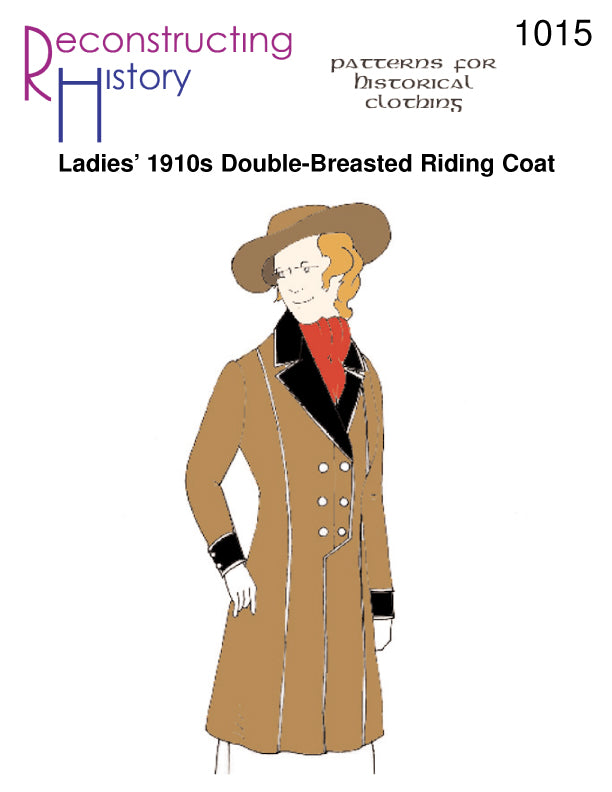 RH1015 — Ladies' 1910s Double-Breasted Riding Jacket sewing