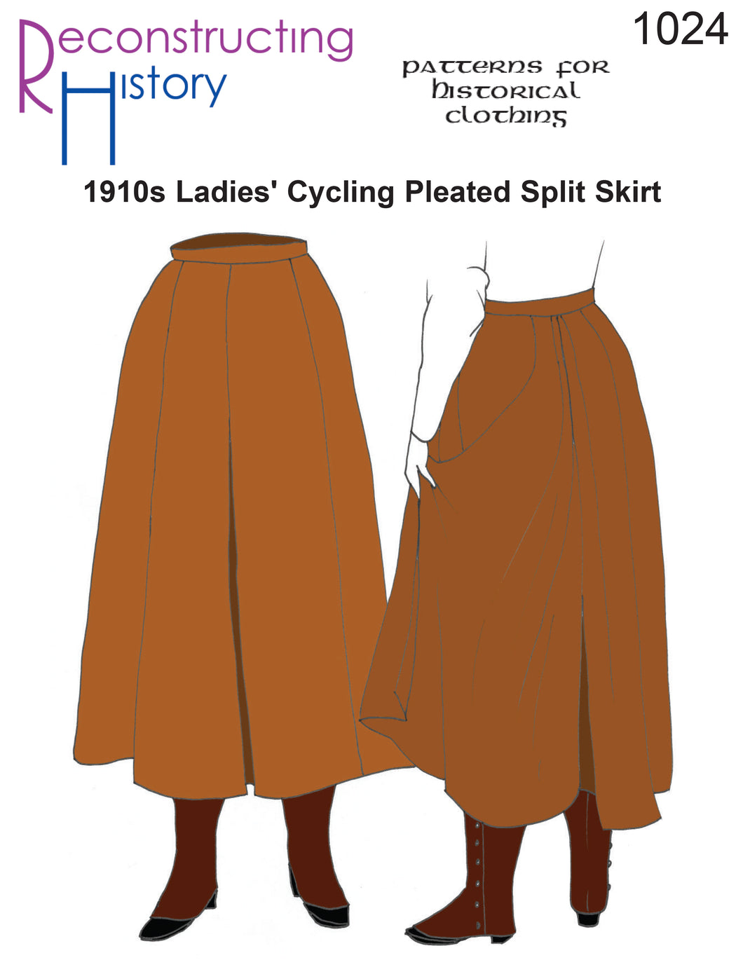 RH1024 — 1910s Ladies' Cycling Split Skirt sewing pattern