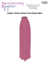 Load image into Gallery viewer, RH1025 — Ladies' 1910s Center Front Seam Skirt sewing pattern