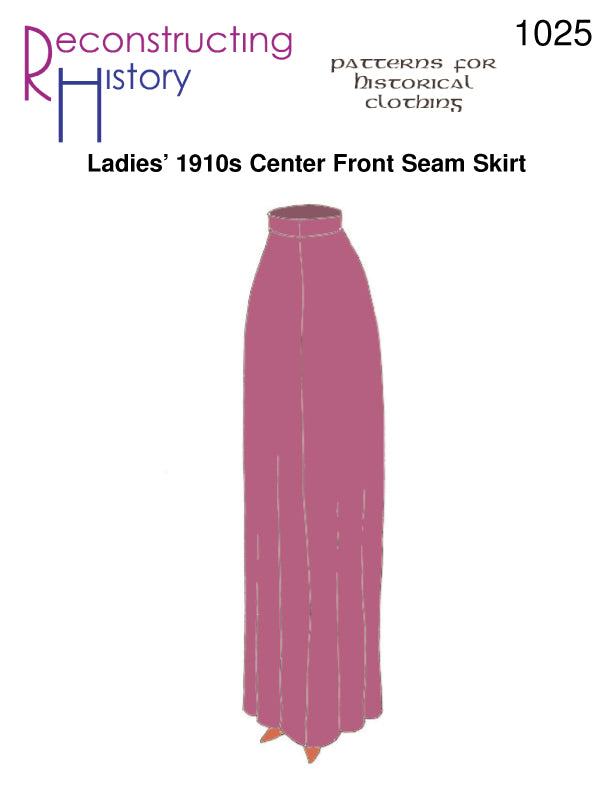 RH1025 — Ladies' 1910s Center Front Seam Skirt sewing pattern
