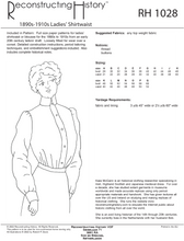 Load image into Gallery viewer, RH1028 — Ladies' 1910s Shirtwaist sewing pattern