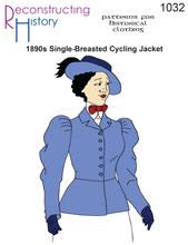 Load image into Gallery viewer, RH1032 — 1890s-1910s Ladies' Single-Breasted Cycling Jacket sewing pattern