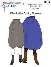 Load image into Gallery viewer, RH1034 — 1890s-1910s Ladies&#39; Cycling Bloomers sewing pattern
