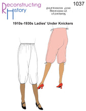 Load image into Gallery viewer, RH1037 — 1890s-1920s Ladies' Under Knickers sewing pattern