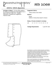 Load image into Gallery viewer, RH1068 — 1910s Gaiters or Spatterdashes sewing pattern