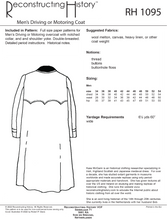 Load image into Gallery viewer, RH1095 — Gentleman's Motoring Coat or Driving Coat sewing pattern
