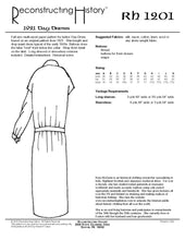 Load image into Gallery viewer, RH1201 — 1920s Day Dress sewing pattern