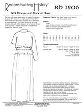 Load image into Gallery viewer, RH1206 — 1919 Blouse and Bodiced Skirt sewing pattern