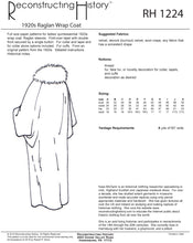 Load image into Gallery viewer, RH1224 — 1920s Raglan Wrap Coat sewing pattern