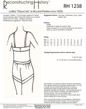 Load image into Gallery viewer, RH1238 — 1920s Dance Set (Bra and Panties) sewing pattern
