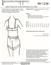 Load image into Gallery viewer, RH1238 — 1920s Dance Set (Bra and Panties) sewing pattern