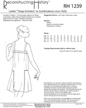 Load image into Gallery viewer, RH1239 — 1920s Tango Knickers Combinations sewing pattern