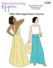 Load image into Gallery viewer, RH1245 — 1920s Wide-Legged Beach Pyjamas sewing pattern
