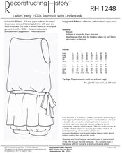 Load image into Gallery viewer, RH1248 — Early 1920s Ladies' Swimsuit with Undertank sewing pattern