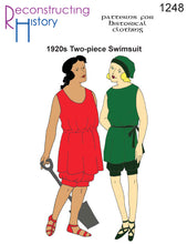Load image into Gallery viewer, RH1248 — Early 1920s Ladies' Swimsuit with Undertank sewing pattern