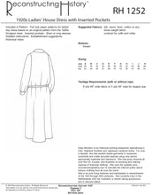 Load image into Gallery viewer, RH1252 — 1920s Ladies' Day Dress with Inserted Pockets sewing pattern