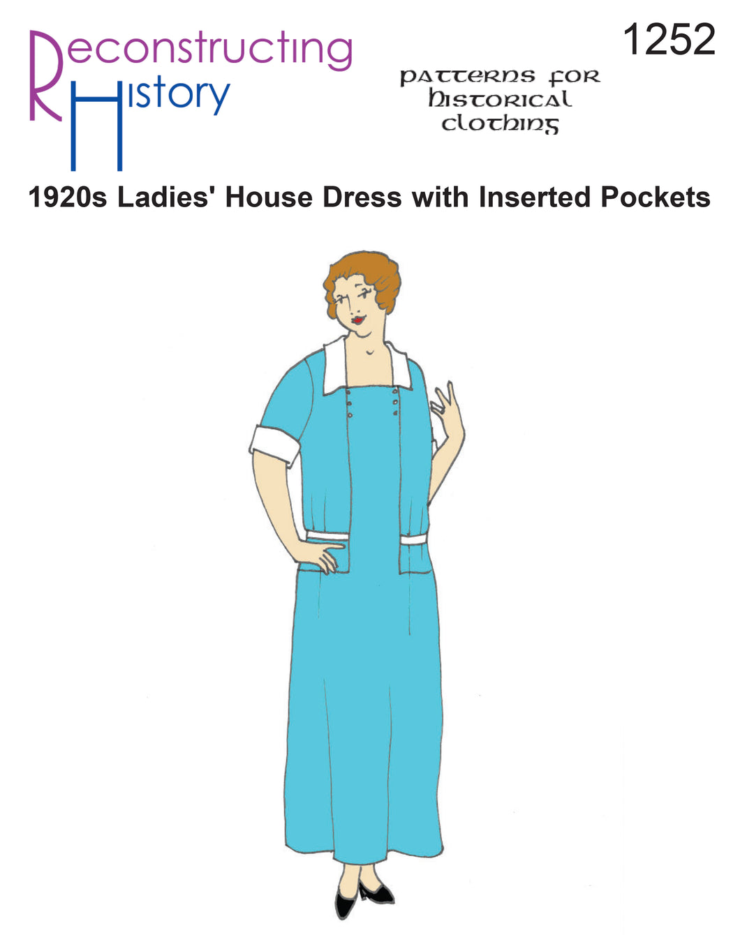 RH1252 — 1920s Ladies' Day Dress with Inserted Pockets sewing pattern