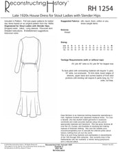 Load image into Gallery viewer, RH1254 — Late 1920s Ladies' Day Dress for Stout Figures with Slender Hips sewing pattern