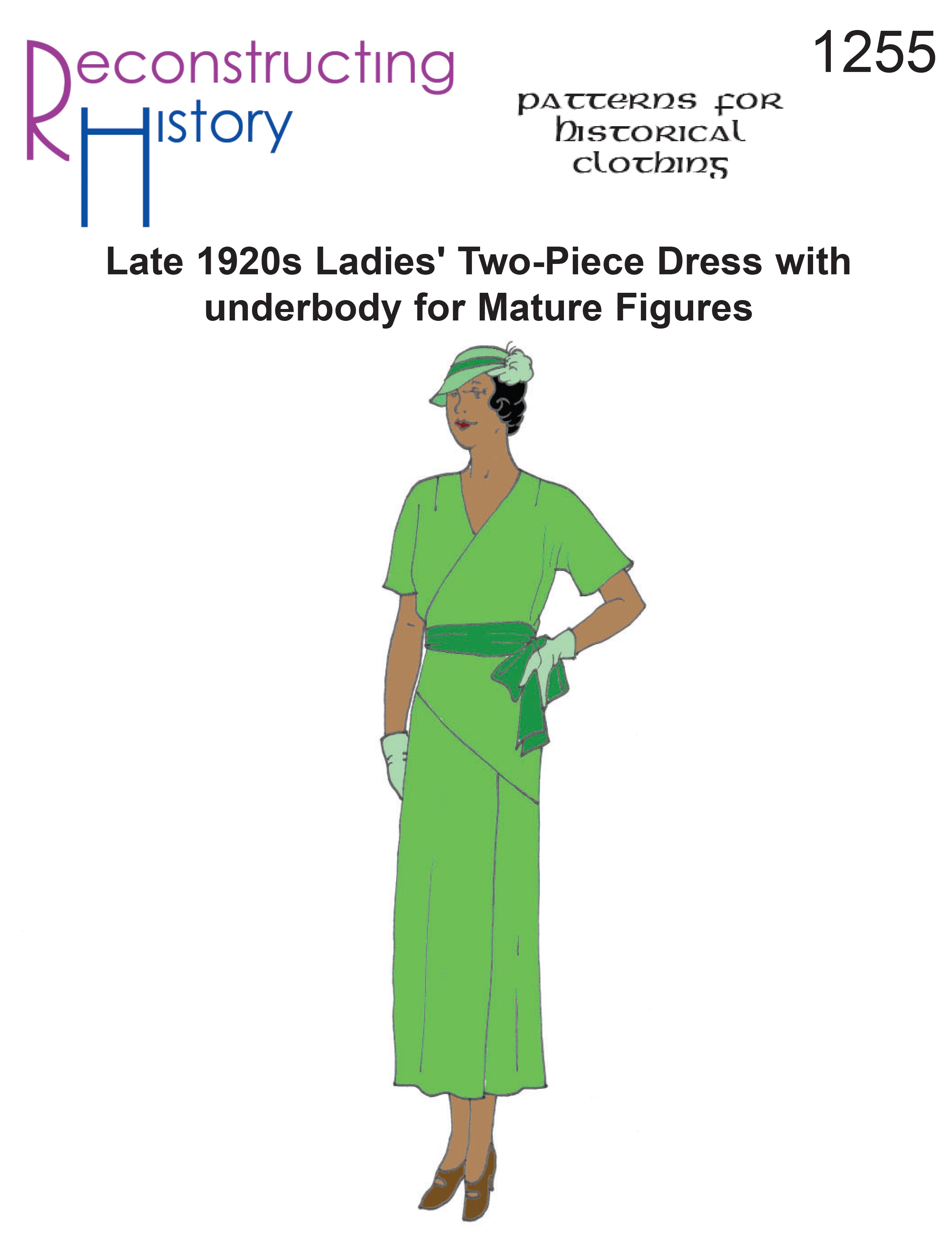 RH1255 Late 1920s Ladies' Day Dress with Underbody for Mature Figure Reconstructing History RH1255 Late 1920s Ladies' Day Dress with Underbody for Mature Figure Reconstructing History
