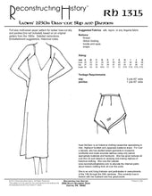 Load image into Gallery viewer, RH1315 — 1930s Bias Slip and Tap Pants sewing pattern