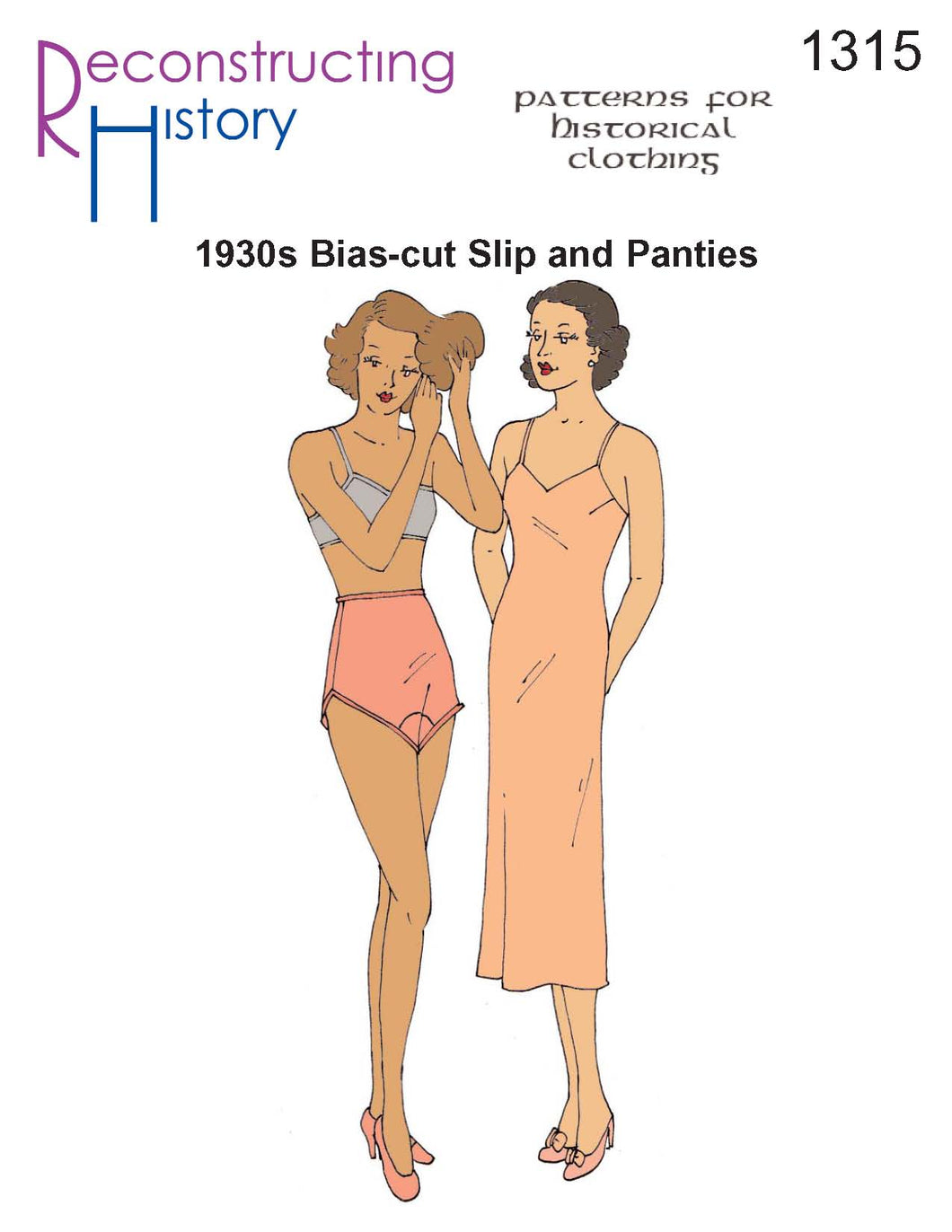 RH1315 — 1930s Bias Slip and Tap Pants sewing pattern