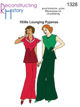 Load image into Gallery viewer, RH1328 — 1930s Lounging Pyjamas sewing pattern