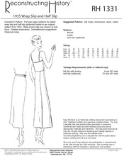 Load image into Gallery viewer, RH1331 — 1935 Wrap Slip and Half-Slip sewing pattern