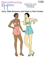 Load image into Gallery viewer, RH1336 — Early 1930s Brassiere and Panties sewing pattern