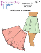 Load image into Gallery viewer, RH1337 — 1938 Panties or &quot;Tap Pants&quot; sewing pattern
