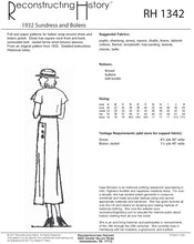 Load image into Gallery viewer, RH1342 — 1932 Sundress and Bolero sewing pattern