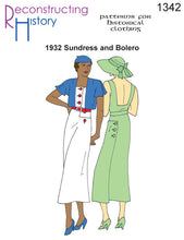 Load image into Gallery viewer, RH1342 — 1932 Sundress and Bolero sewing pattern
