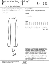 Load image into Gallery viewer, RH1363 — Ladies' 1930s Skirt sewing pattern